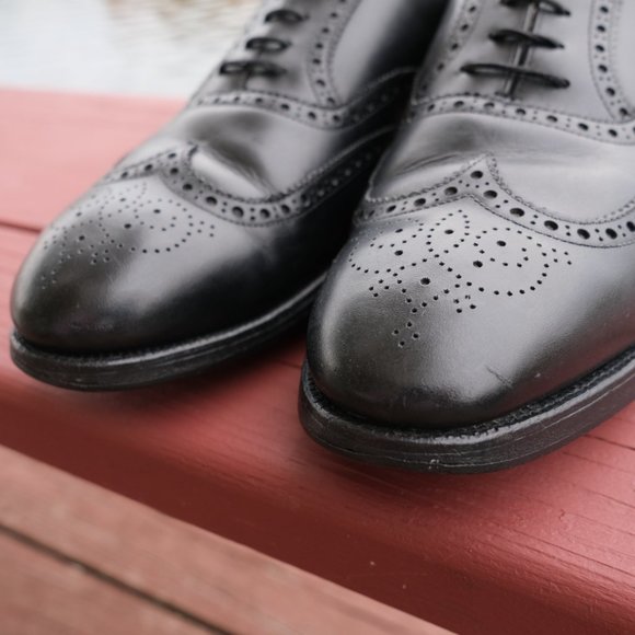 Crockett & Jones London Full-Brogue Oxford Black Calf Leather Sz UK 9 F / US 10 - Picture 5 of 13